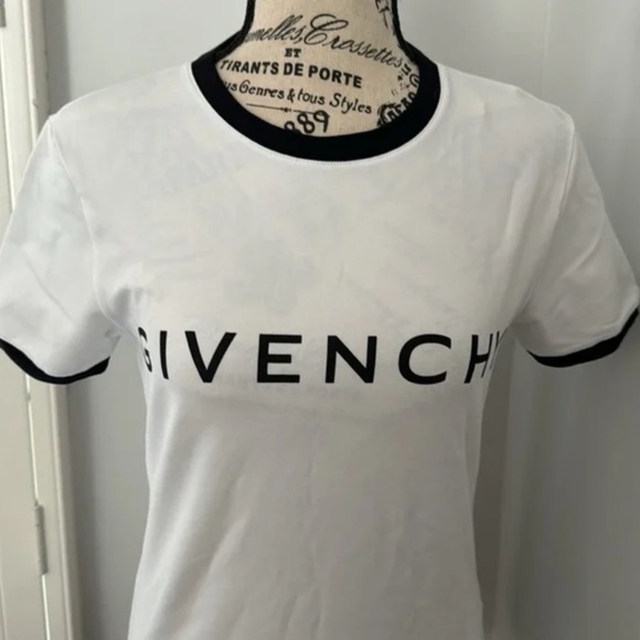 Givenchy Tops - Givenchy White and black round neck